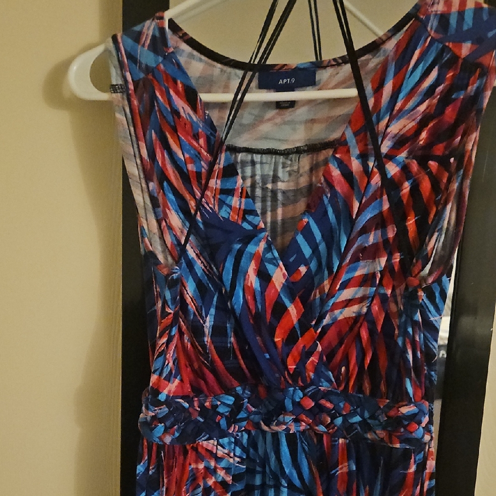 Apt. 9 Red and Blue Halter Sundress
